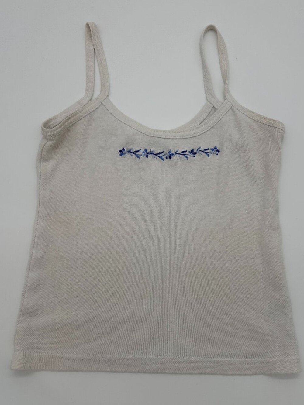 VTG Xhilaration Baby Doll Top White Y2K Bella Swan Cami Spaghetti Strap S Womens